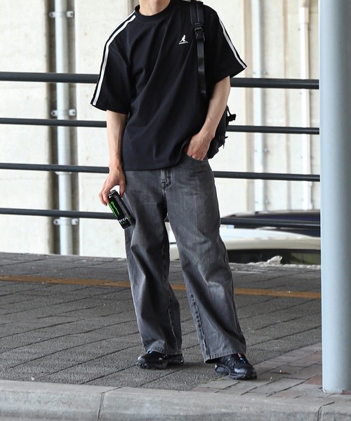 KANGOL(カンゴール)の「【KANGOL】 袖ライン クルーネック 半袖 Tシャツ / ゲームシャツ(Tシャツ/カットソー・メンズ・ネイビー/ブルー/オートミール/ブラック/ホワイト・X-LARGE/LARGE/MEDIUM)」の18枚目の写真