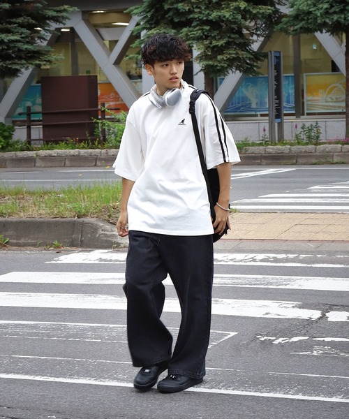 KANGOL(カンゴール)の「【KANGOL】 袖ライン クルーネック 半袖 Tシャツ / ゲームシャツ(Tシャツ/カットソー・メンズ・ネイビー/ブルー/オートミール/ブラック/ホワイト・X-LARGE/LARGE/MEDIUM)」の14枚目の写真