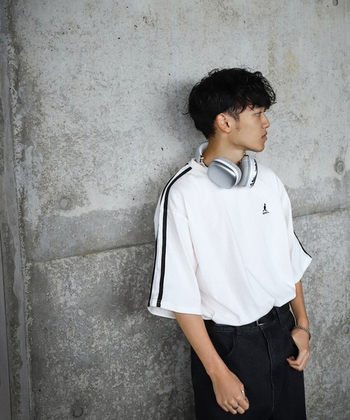 KANGOL(カンゴール)の「【KANGOL】 袖ライン クルーネック 半袖 Tシャツ / ゲームシャツ(Tシャツ/カットソー・メンズ・ネイビー/ブルー/オートミール/ブラック/ホワイト・X-LARGE/LARGE/MEDIUM)」の12枚目の写真