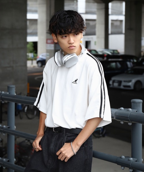 KANGOL(カンゴール)の「【KANGOL】 袖ライン クルーネック 半袖 Tシャツ / ゲームシャツ(Tシャツ/カットソー・メンズ・ネイビー/ブルー/オートミール/ブラック/ホワイト・X-LARGE/LARGE/MEDIUM)」の11枚目の写真