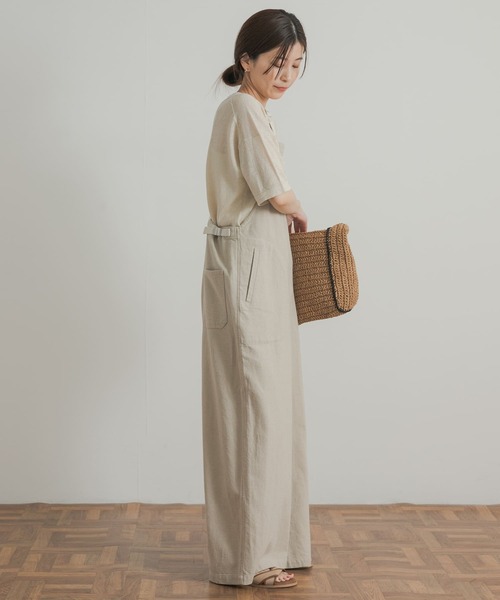 URBAN RESEARCH DOORS（アーバンリサーチドアーズ）の「『UVカット』リネンボートネックニット（ニット/セーター・レディース・ナチュラル/チャコールグレー/グリーン・MEDIUM）」の11枚目の写真