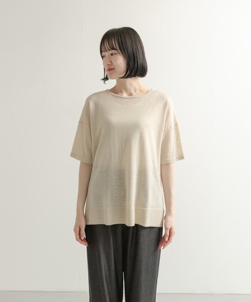 #かぐれ#アーバンリサーチ#ボートネックニット新品タグ付き定価19,800 URBAN RESEARCH DOORS｜コットンボートネックガーターKNIT