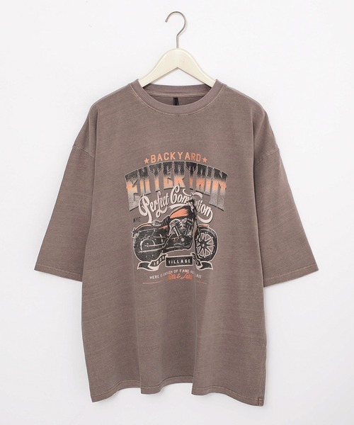 Revo.（レボ）の「ヴィンテージライク ピグメント加工 アソート レトロプリント オーバーサイズTシャツ（Tシャツ/カットソー・メンズ・ブラック系その他/ブラック系その他7/モカ/ブラック系その他3/ブラック系その他5/ブラウン系その他2/ブラック系/ブラック/ブラック系その他2/ブラウン系その他4/ブラウン系その他5/ブラウン系その他6/ブラウン系その他7/ブラウン系その他/ブラック系その他4/ブラック系その他6/ブラウン系その他3/ブラウン系・L/M/XL）」の12枚目の写真