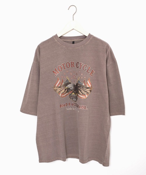 Revo.（レボ）の「ヴィンテージライク ピグメント加工 アソート レトロプリント オーバーサイズTシャツ（Tシャツ/カットソー・メンズ・ブラック系その他/ブラック系その他7/モカ/ブラック系その他3/ブラック系その他5/ブラウン系その他2/ブラック系/ブラック/ブラック系その他2/ブラウン系その他4/ブラウン系その他5/ブラウン系その他6/ブラウン系その他7/ブラウン系その他/ブラック系その他4/ブラック系その他6/ブラウン系その他3/ブラウン系・L/M/XL）」の16枚目の写真