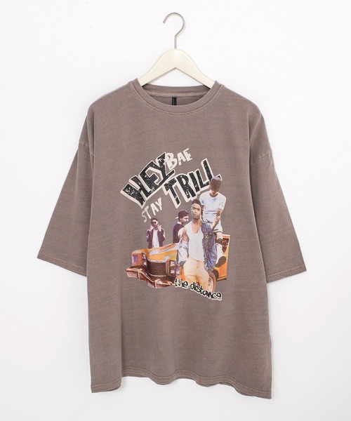 Revo.（レボ）の「ヴィンテージライク ピグメント加工 アソート レトロプリント オーバーサイズTシャツ（Tシャツ/カットソー・メンズ・ブラック系その他/ブラック系その他7/モカ/ブラック系その他3/ブラック系その他5/ブラウン系その他2/ブラック系/ブラック/ブラック系その他2/ブラウン系その他4/ブラウン系その他5/ブラウン系その他6/ブラウン系その他7/ブラウン系その他/ブラック系その他4/ブラック系その他6/ブラウン系その他3/ブラウン系・L/M/XL）」の17枚目の写真