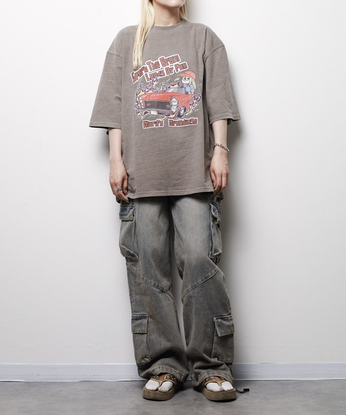 ARCHIVER(アーカイバ)の「【Ir】ピグメント加工 オーバーサイズ ショートスリーブTシャツ(Tシャツ/カットソー・レディース・ブラウン系7/ブラウン系8/ブラック系1/ブラック系3/ブラウン系4/ブラウン系6/ブラック系5/ブラック系6/ブラック系7/ブラック系8/ブラウン系1/ブラウン系2/ブラック系2/ブラック系4/ブラウン系3/ブラウン系5・MEDIUM/LARGE/X-LARGE)」の21枚目の写真
