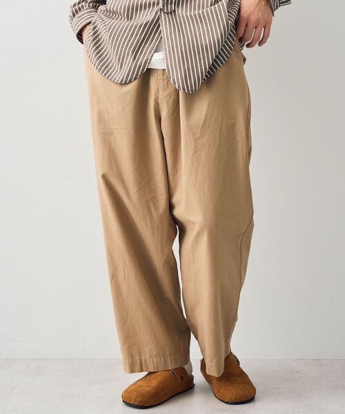 CRAFT STANDARD BOUTIQUE(クラフトスタンダードブティック)の「コットンリネンワークパンツ(チノパンツ・メンズ・ベージュ/ダークネイビー・L/XL/M)」の3枚目の写真