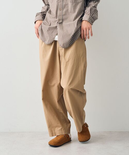 CRAFT STANDARD BOUTIQUE(クラフトスタンダードブティック)の「コットンリネンワークパンツ(チノパンツ・メンズ・ベージュ/ダークネイビー・L/XL/M)」の4枚目の写真