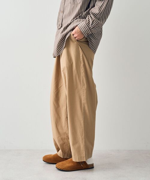 CRAFT STANDARD BOUTIQUE(クラフトスタンダードブティック)の「コットンリネンワークパンツ(チノパンツ・メンズ・ベージュ/ダークネイビー・L/XL/M)」の5枚目の写真