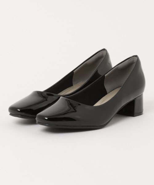 ALETTA(アレッタ)の「ALETTA-アレッタ- 究極のプレーンパンプス -スクエアトゥ 4.5cm チャンキーヒール-(パンプス・レディース・グレイッシュベージュ/ブルー系その他/クリアブラック/ブラック/トップグレー/アッシュグレー/グレー/ブラック系その他・24.5cm/24.0cm/23.5cm/23.0cm/25.0cm/22.5cm/22.0cm/21.5cm/25.5cm/26.0cm)」の3枚目の写真