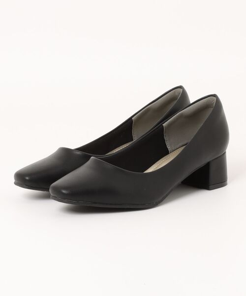 ALETTA(アレッタ)の「ALETTA-アレッタ- 究極のプレーンパンプス -スクエアトゥ 4.5cm チャンキーヒール-(パンプス・レディース・グレイッシュベージュ/ブルー系その他/クリアブラック/ブラック/トップグレー/アッシュグレー/グレー/ブラック系その他・24.5cm/24.0cm/23.5cm/23.0cm/25.0cm/22.5cm/22.0cm/21.5cm/25.5cm/26.0cm)」の2枚目の写真