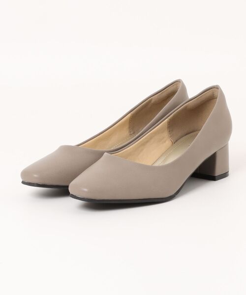 ALETTA(アレッタ)の「ALETTA-アレッタ- 究極のプレーンパンプス -スクエアトゥ 4.5cm チャンキーヒール-(パンプス・レディース・グレイッシュベージュ/ブルー系その他/クリアブラック/ブラック/トップグレー/アッシュグレー/グレー/ブラック系その他・24.5cm/24.0cm/23.5cm/23.0cm/25.0cm/22.5cm/22.0cm/21.5cm/25.5cm/26.0cm)」の6枚目の写真