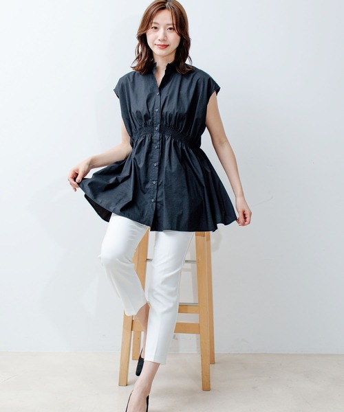 シャーリングチュニックフレンチスリーブ ローリーズファーム 新品未