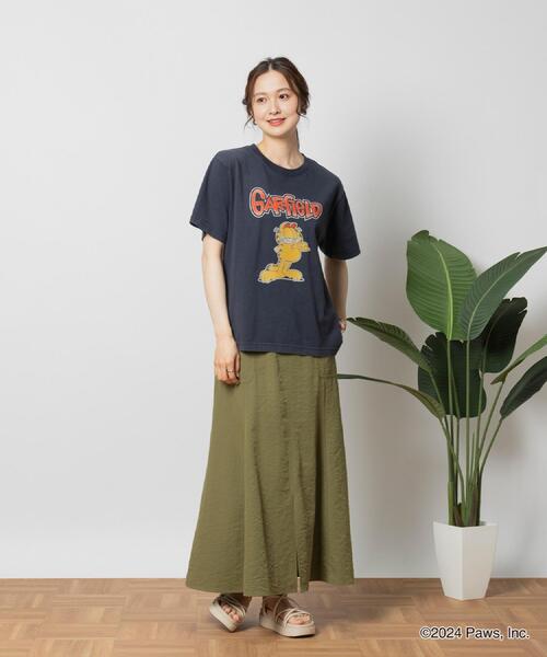 Right-on(ライトオン)の「Other(ソノタ)カラーフロッキーTシャツ(Tシャツ/カットソー・レディース・ネイビー・M/L/XL)」の18枚目の写真