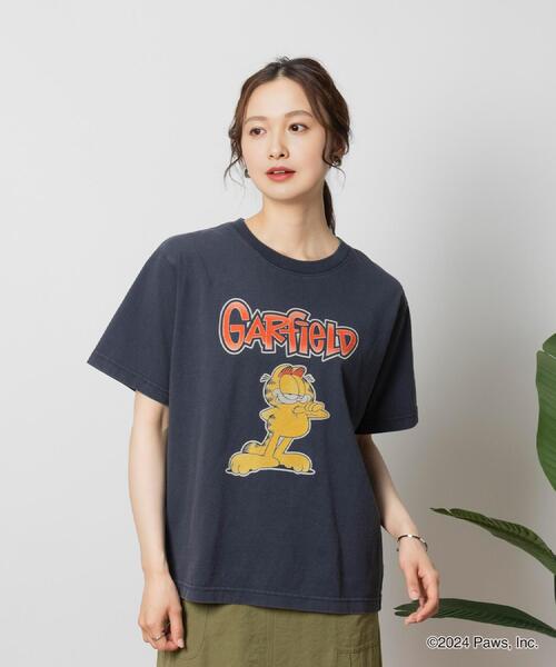 Right-on(ライトオン)の「Other(ソノタ)カラーフロッキーTシャツ(Tシャツ/カットソー・レディース・ネイビー・M/L/XL)」の15枚目の写真