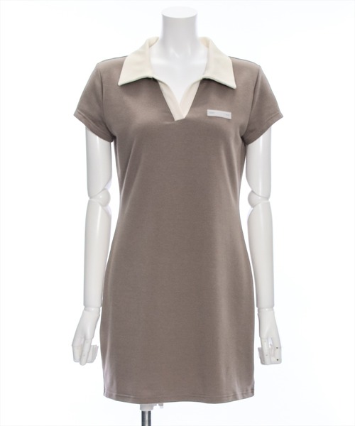 clear（クリア）の「配色襟ロゴミニワンピース［大人 カジュアル］≪再入荷≫（ワンピース・レディース・モカ/ブラック・F）」の15枚目の写真