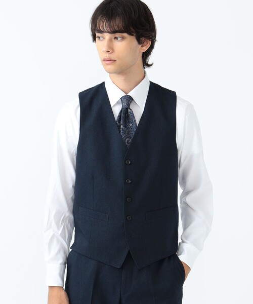 BEAMS HEART(ビームスハート)の「ピンヘッド トラベル ジレ 24FW(セットアップ対応)(ベスト・メンズ・ブルー/ネイビー・LARGE/MEDIUM/SMALL/X-LARGE)」の2枚目の写真