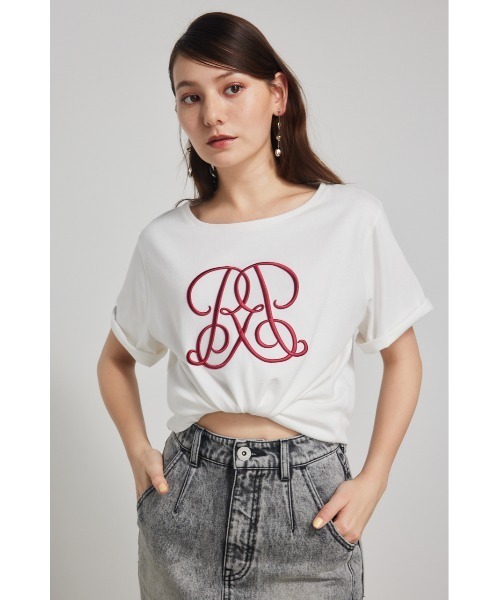 rienda（リエンダ）の「WRR Tシャツ（Tシャツ/カットソー・レディース・ネイビー/ピンク/レッド系その他/ブラック/ホワイト・FREE）」の18枚目の写真