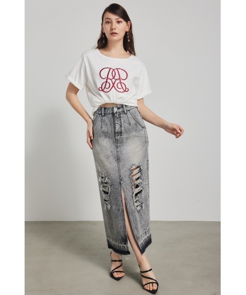 rienda（リエンダ）の「WRR Tシャツ（Tシャツ/カットソー・レディース・ネイビー/ピンク/レッド系その他/ブラック/ホワイト・FREE）」の21枚目の写真