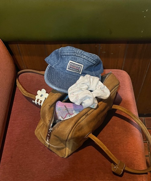 GIUNON（ジウノン）の「flower rib chouchou / 小花柄リブ編みシュシュ（シュシュ・レディース・グレー/ホワイト・FREE）」の5枚目の写真