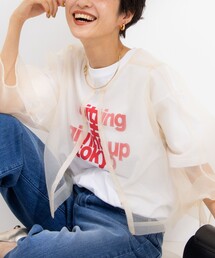 ランタンスリーブシアー2WAYブラウス