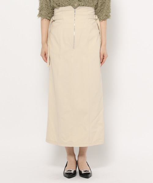 mysty woman(ミスティウーマン)の「サイドベルトzipスカート 140927(スカート・レディース・ブラック/ベージュ/ホワイト系その他・FREE)」の7枚目の写真