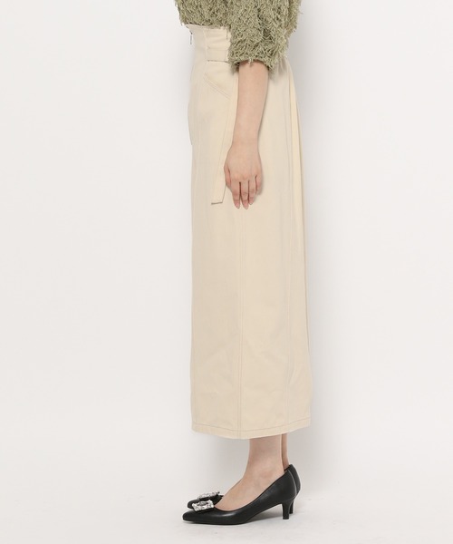 mysty woman(ミスティウーマン)の「サイドベルトzipスカート 140927(スカート・レディース・ブラック/ベージュ/ホワイト系その他・FREE)」の8枚目の写真