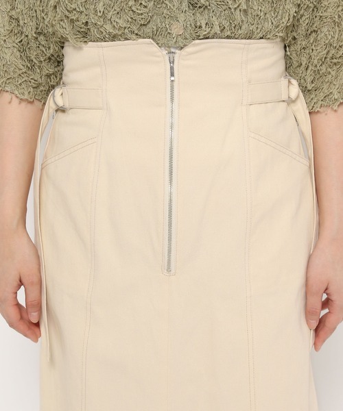 mysty woman(ミスティウーマン)の「サイドベルトzipスカート 140927(スカート・レディース・ブラック/ベージュ/ホワイト系その他・FREE)」の12枚目の写真