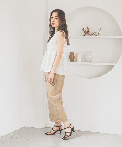 mysty woman(ミスティウーマン)の「サイドベルトzipスカート 140927(スカート・レディース・ブラック/ベージュ/ホワイト系その他・FREE)」の20枚目の写真