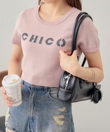 Chico | 【完売カラー再販/カタログ掲載】ロゴジャガード刺繍ニット(ニット/セーター)