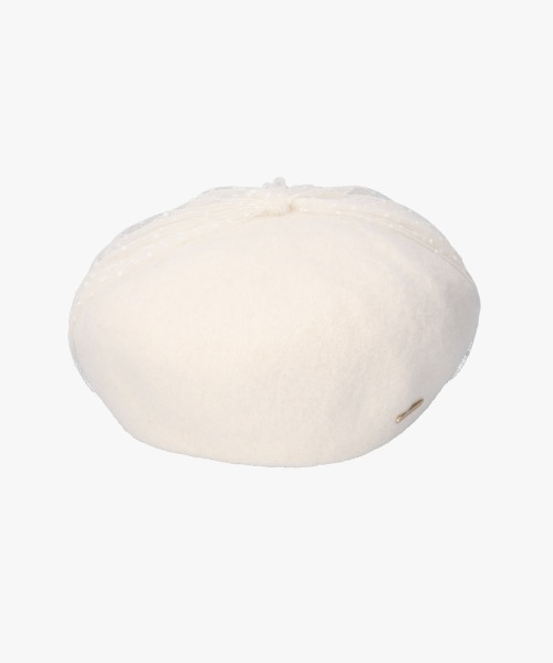 kaorinomori（カオリノモリ）の「kaorinomori ロマネコベレー レティ / カオリノモリ（ハンチング/ベレー帽・レディース・ダークグレー/ライトグリーン/ホワイト・M/57.5cm）」の6枚目の写真