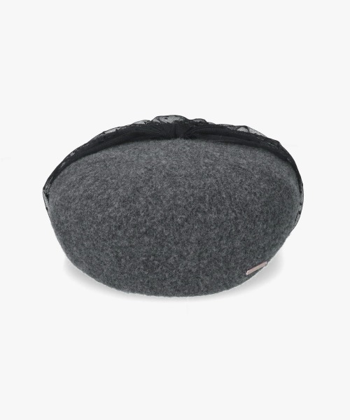 kaorinomori（カオリノモリ）の「kaorinomori ロマネコベレー レティ / カオリノモリ（ハンチング/ベレー帽・レディース・ダークグレー/ライトグリーン/ホワイト・M/57.5cm）」の10枚目の写真