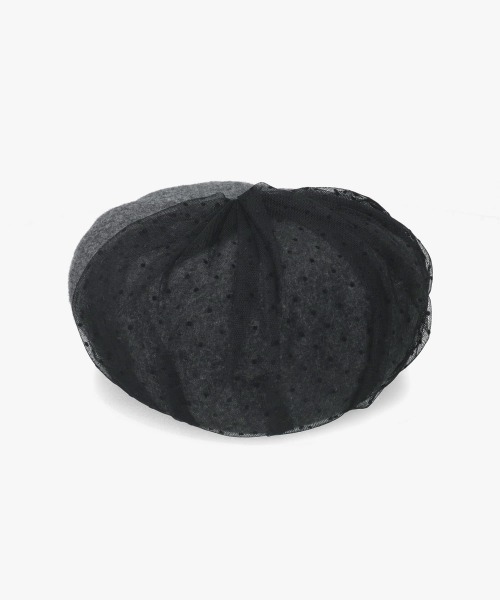 kaorinomori（カオリノモリ）の「kaorinomori ロマネコベレー レティ / カオリノモリ（ハンチング/ベレー帽・レディース・ダークグレー/ライトグリーン/ホワイト・M/57.5cm）」の13枚目の写真