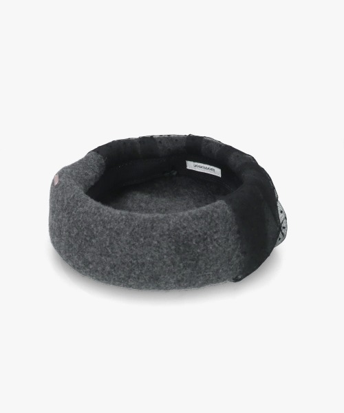 kaorinomori（カオリノモリ）の「kaorinomori ロマネコベレー レティ / カオリノモリ（ハンチング/ベレー帽・レディース・ダークグレー/ライトグリーン/ホワイト・M/57.5cm）」の16枚目の写真