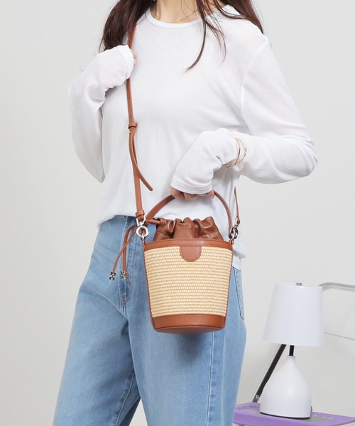 23区　カゴバッグ　2WAY ショルダー　持ち手本革　2024年もの　極美品 セール】【ハンドル本革】2WAY かごバッグ かごショルダーバッグ