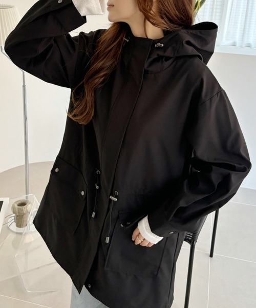 美品♡STYLE DELI バックレースアップブルゾン マウンテンパーカー 黒 美品♡STYLE DELI バックレースアップブルゾン マウンテン