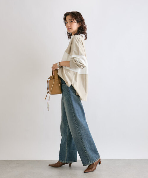 RIVE DROITE(リヴドロワ)の「【MONN.:.(モン)】セミワイドデニム(デニムパンツ・レディース・ブルー・40/38/36)」の7枚目の写真