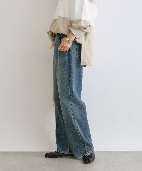 RIVE DROITE(リヴドロワ)の「【MONN.:.(モン)】セミワイドデニム(デニムパンツ・レディース・ブルー・40/38/36)」の10枚目の写真