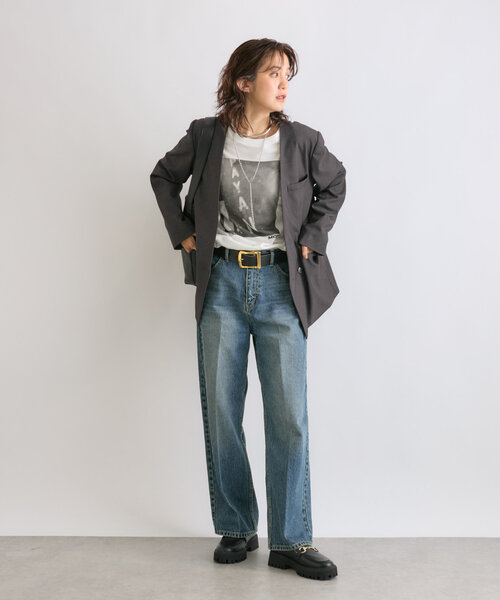 RIVE DROITE(リヴドロワ)の「【MONN.:.(モン)】セミワイドデニム(デニムパンツ・レディース・ブルー・40/38/36)」の15枚目の写真