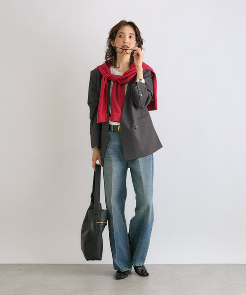 RIVE DROITE(リヴドロワ)の「【MONN.:.(モン)】セミワイドデニム(デニムパンツ・レディース・ブルー・40/38/36)」の17枚目の写真