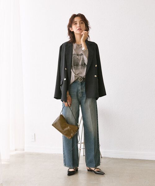 RIVE DROITE(リヴドロワ)の「【MONN.:.(モン)】セミワイドデニム(デニムパンツ・レディース・ブルー・40/38/36)」の19枚目の写真