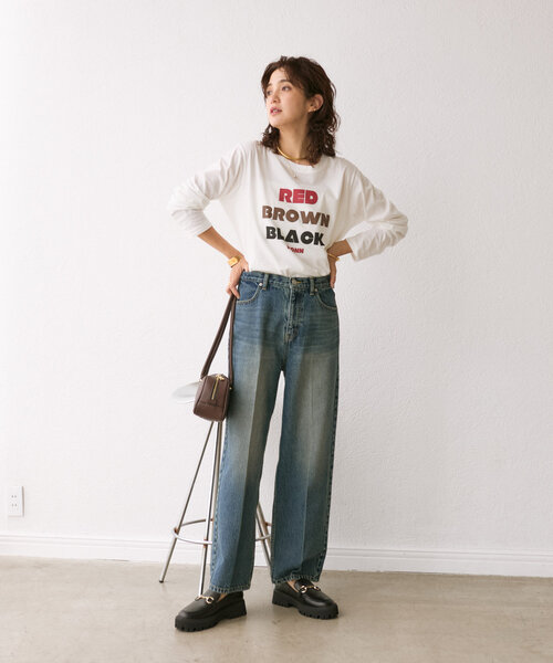 RIVE DROITE(リヴドロワ)の「【MONN.:.(モン)】セミワイドデニム(デニムパンツ・レディース・ブルー・40/38/36)」の20枚目の写真