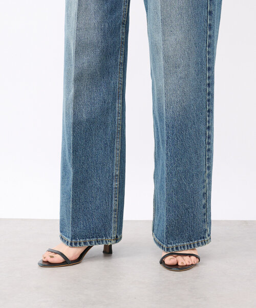 RIVE DROITE(リヴドロワ)の「【MONN.:.(モン)】セミワイドデニム(デニムパンツ・レディース・ブルー・40/38/36)」の3枚目の写真