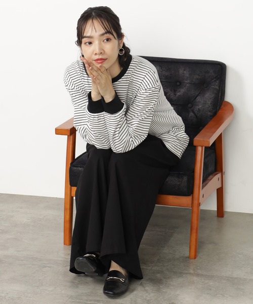 FOUND GOOD(ファウンドグッド)の「キノウBASICロンT(Tシャツ/カットソー・レディース・ホワイト系5/グレー系/ブラウン系/ブラック・M/S/L)」の1枚目の写真