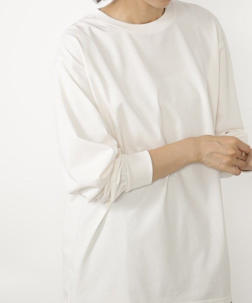 FOUND GOOD(ファウンドグッド)の「キノウBASICロンT(Tシャツ/カットソー・レディース・ホワイト系5/グレー系/ブラウン系/ブラック・M/S/L)」の7枚目の写真