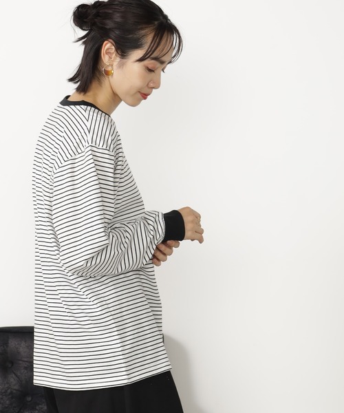 FOUND GOOD(ファウンドグッド)の「キノウBASICロンT(Tシャツ/カットソー・レディース・ホワイト系5/グレー系/ブラウン系/ブラック・M/S/L)」の13枚目の写真