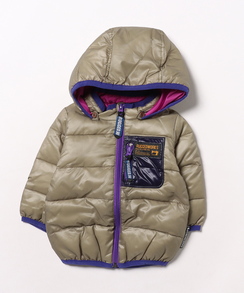 RUGGEDWORKS（ラゲッドワークス）の「ナイロンジャケット（ブルゾン・キッズ・ゴールド×ブラウン/ブルー/コバルトブルー/ネイビー/レッド・80ｃｍ）」の5枚目の写真