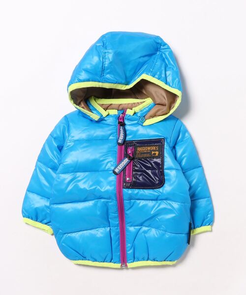 RUGGEDWORKS（ラゲッドワークス）の「ナイロンジャケット（ブルゾン・キッズ・ゴールド×ブラウン/ブルー/コバルトブルー/ネイビー/レッド・80ｃｍ）」の2枚目の写真