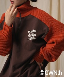 OWNth（オンス）の「ニット切替ロゴプルオーバー（ニット/セーター）」