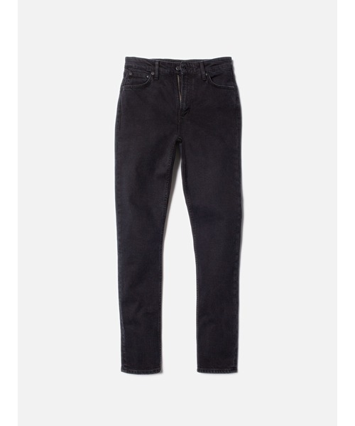 Nudie Jeans(ヌーディージーンズ)の「Mellow Mae So Black メロウメイ スリムストレート ジーンズ(レングス28)(デニムパンツ・レディース・ブラック・25inch/24inch/26inch)」の2枚目の写真